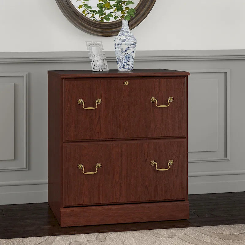Lateral File Cabinet in Harvest Cherry — Lockable, ANSI/BIFMA Certified