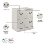 Lateral File Cabinet in Harvest Cherry — Lockable, ANSI/BIFMA Certified