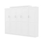Full Size Murphy Bed with Two Wardrobe and Storage Shelf