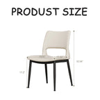 Set of 2 Modern Minimalist PU Leather Dining Chairs