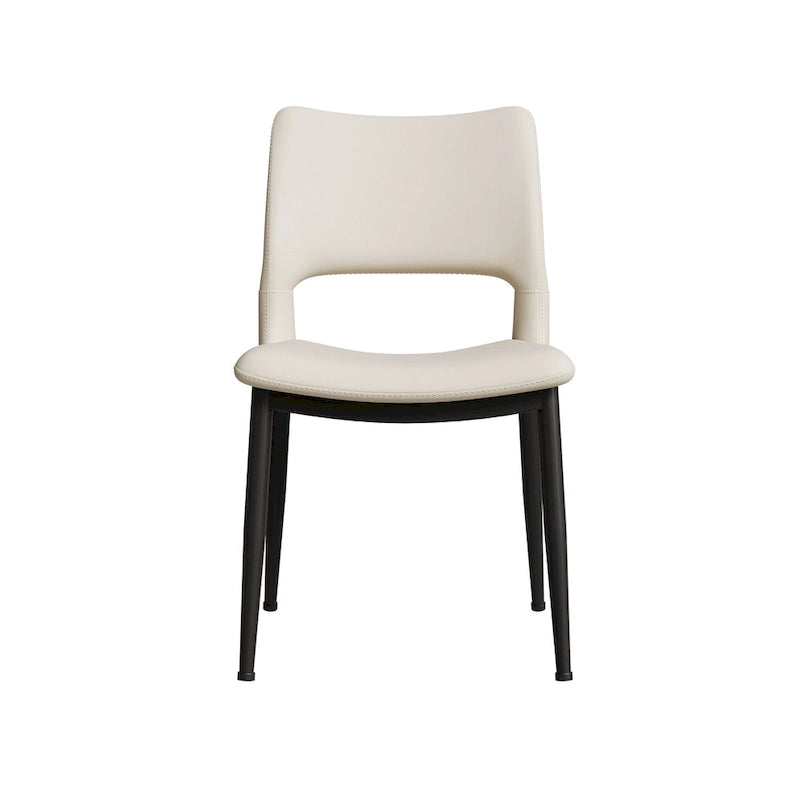 Set of 2 Modern Minimalist PU Leather Dining Chairs