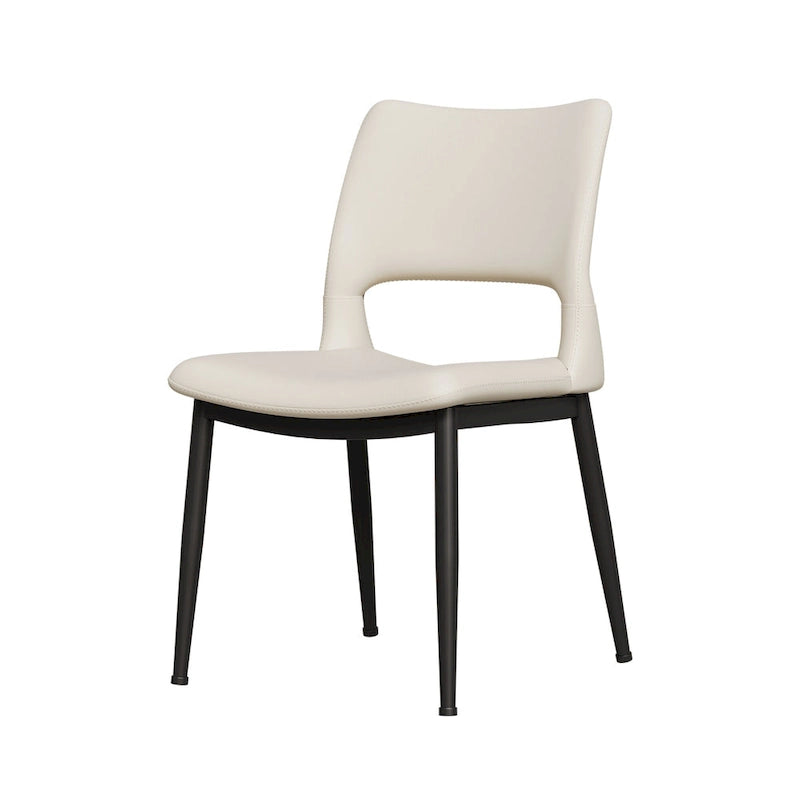 Set of 2 Modern Minimalist PU Leather Dining Chairs