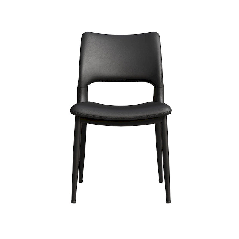 Set of 2 Modern Minimalist PU Leather Dining Chairs
