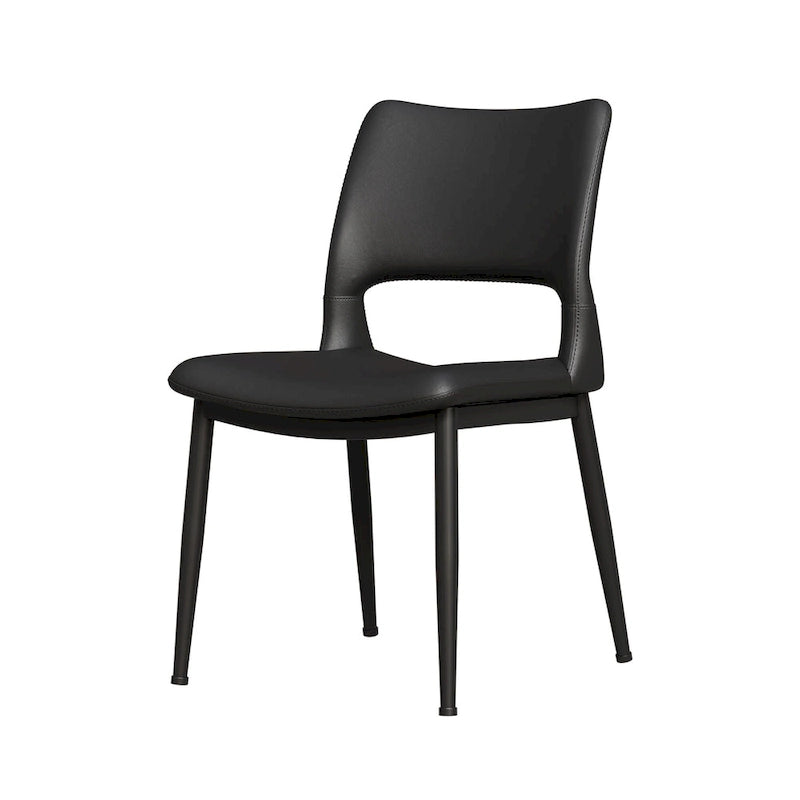 Set of 2 Modern Minimalist PU Leather Dining Chairs
