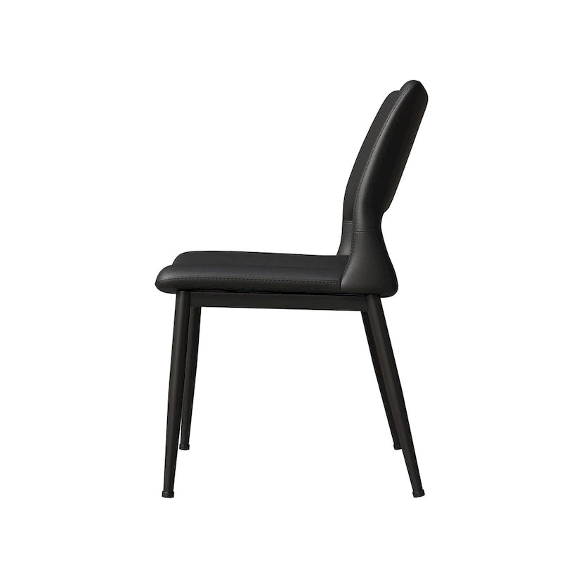 Set of 2 Modern Minimalist PU Leather Dining Chairs