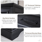 Farmhouse 6 Drawers Dresser Chests, Wood Rustic Chest of Drawers