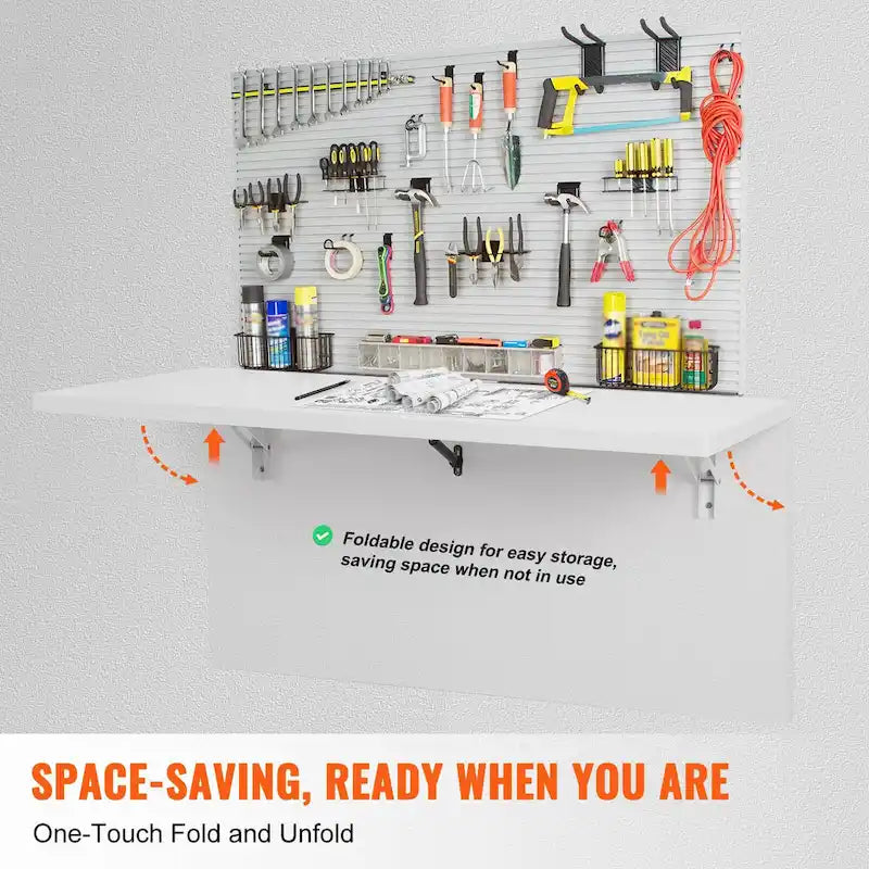 Floating Wall Mount Desk, Foldable Table for Home or Office