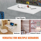 Floating Wall Mount Desk, Foldable Table for Home or Office