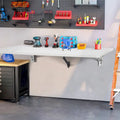 Bureau mural flottant, Table pliable pour la maison ou le bureau