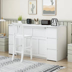 Murphy Bed with Storage Drawers, Cabinets & Built-In USB Charging Ports