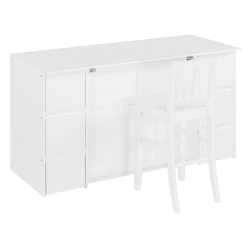 Murphy Bed with Storage Drawers, Cabinets & Built-In USB Charging Ports