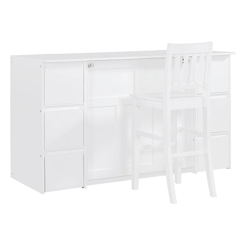 Murphy Bed with Storage Drawers, Cabinets & Built-In USB Charging Ports