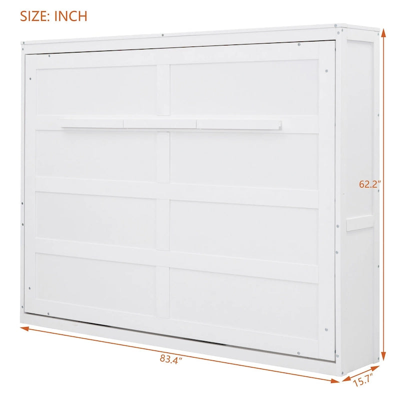 Full Size Wooden Wall Murphy Bed — Space-Saving Foldable Wall Bed