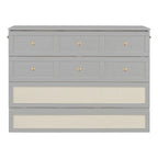 Full Size Murphy Bed with Storage Drawers & Space-Saving Cabinet Design