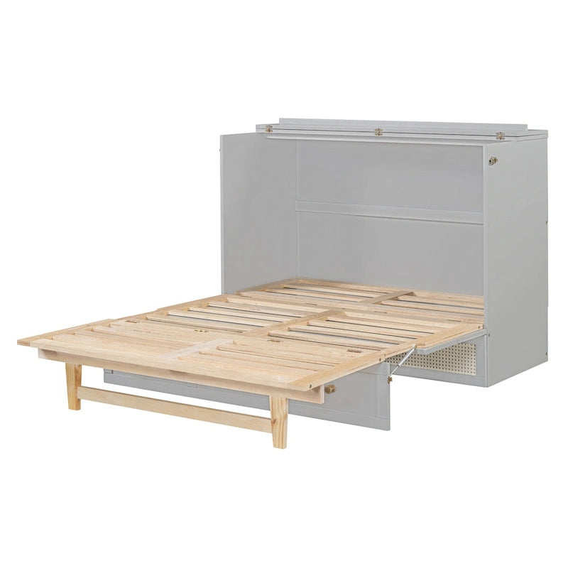 Full Size Murphy Bed with Storage Drawers & Space-Saving Cabinet Design