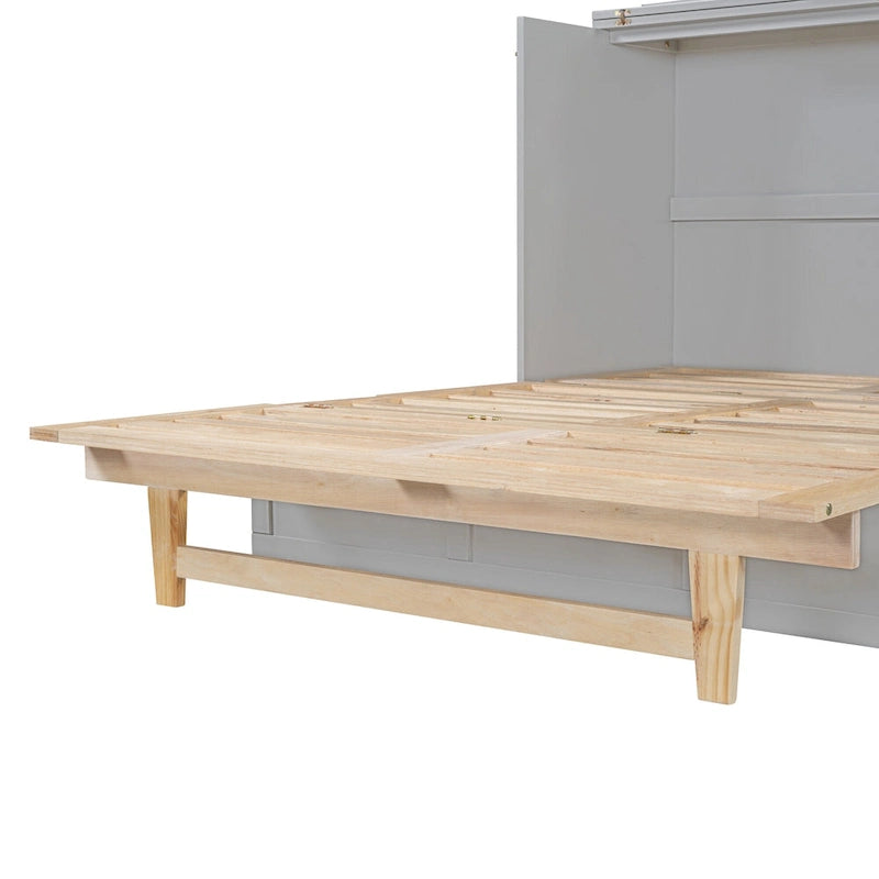 Full Size Murphy Bed with Storage Drawers & Space-Saving Cabinet Design