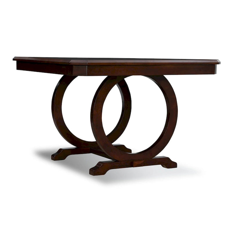 Contemporary Gathering Table — Open Circle Sides, Square Top, Bold Design