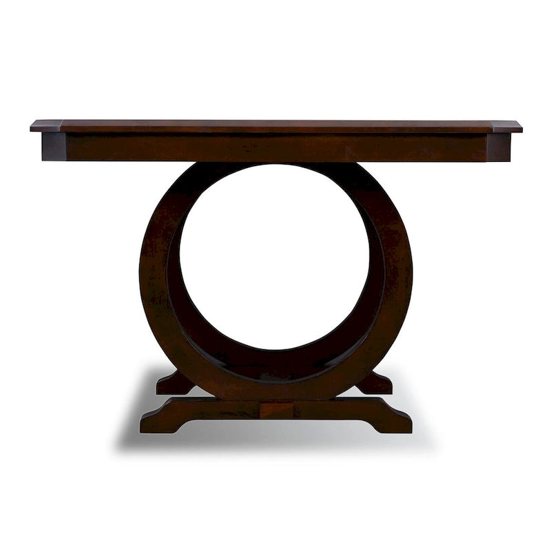 Contemporary Gathering Table — Open Circle Sides, Square Top, Bold Design