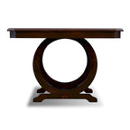 Contemporary Gathering Table — Open Circle Sides, Square Top, Bold Design