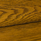 Oak Square Lamp Table — Poplar & Cathedral Oak Veneer, Medium Brown Finish