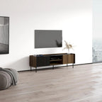 Modern 2-Door TV Stand Console — Fits Up to 70", Matte Finish, EU-Made