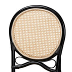Mid-Century Modern Handcrafted Natural Rattan Dining Chair — Boho Style