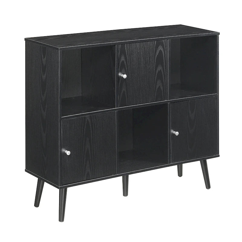 Xtra Storage Cube Organizer Sideboard Console Table with 3 Cubbies and 3 Cabinets