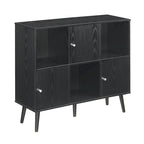 Xtra Storage Cube Organizer Sideboard Console Table with 3 Cubbies and 3 Cabinets