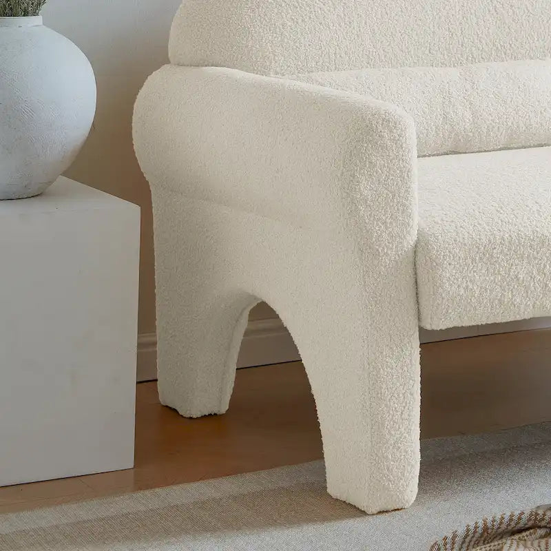 [VIDEO provided]modern boucle loveseat for Living room