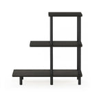 3-Tier Tall Sofa Side Table — No-Tool Assembly, Espresso/Black