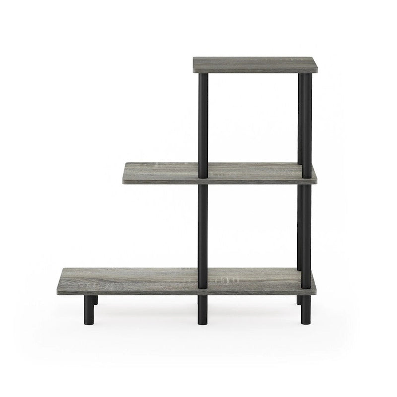 3-Tier Tall Sofa Side Table — No-Tool Assembly, Espresso/Black