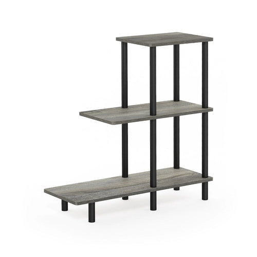 3-Tier Tall Sofa Side Table — No-Tool Assembly, Espresso/Black
