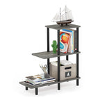 3-Tier Tall Sofa Side Table — No-Tool Assembly, Espresso/Black