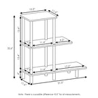 3-Tier Tall Sofa Side Table — No-Tool Assembly, Espresso/Black