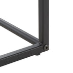 Industrial Side Table with Wooden Top & Black Metal Base — 22x14x20 Inches