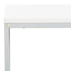 Industrial Side Table with Wooden Top & Black Metal Base — 22x14x20 Inches