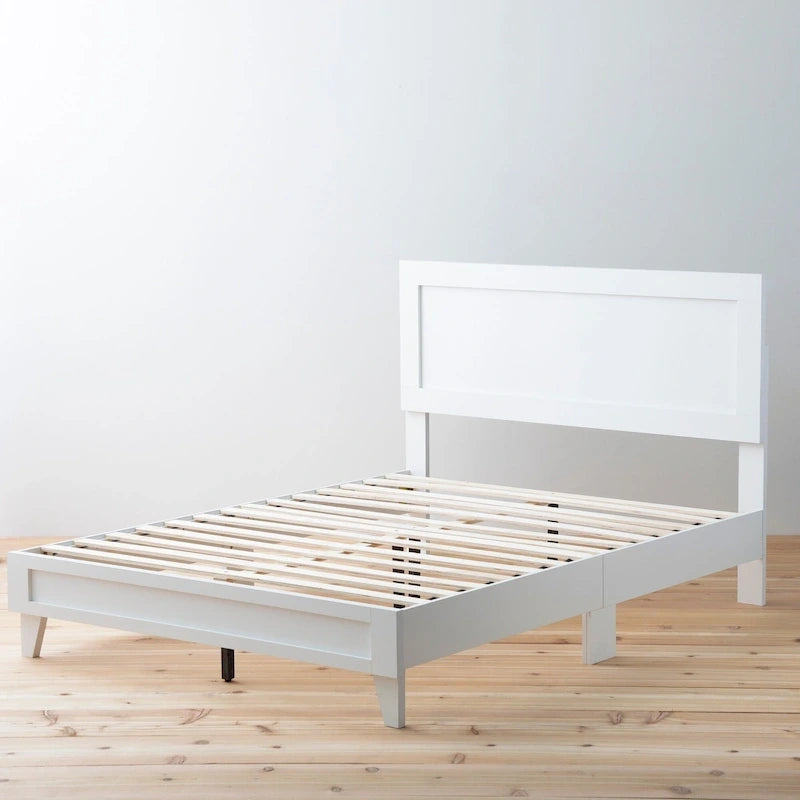 Classic Wood Platform Bed — Multiple Colors, 600 lb Capacity, All Mattress Types