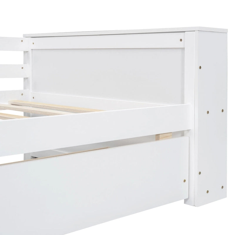 Twin Size Daybed with Shelves and Drawers