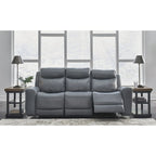 Modern Steel Power Reclining Sofa with USB Port & Adjustable Headrest