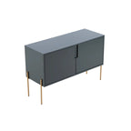 48-Inch Green Mid-Century Modern Console Table — Sideboard Buffet with Storage