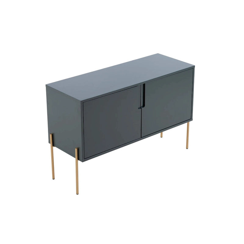 48-Inch Green Mid-Century Modern Console Table — Sideboard Buffet with Storage