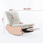 Modern Rocking Chair Recliner, Comfy Rocker Nursery Chair with Footrest, Accent Reading Chair, Upholstered Lounge Chair