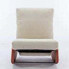Modern Rocking Chair Recliner, Comfy Rocker Nursery Chair with Footrest, Accent Reading Chair, Upholstered Lounge Chair