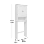Brown Farmhouse Over the Toilet Cabinet Storage Organizer with 2 Shelves