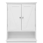 Brown Farmhouse Over the Toilet Cabinet Storage Organizer with 2 Shelves