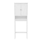 Brown Farmhouse Over the Toilet Cabinet Storage Organizer with 2 Shelves