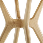 36-Inch Round Solid Moso Dining Table — Copper Finish, Danish-Inspired