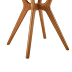 36-Inch Round Solid Moso Dining Table — Copper Finish, Danish-Inspired